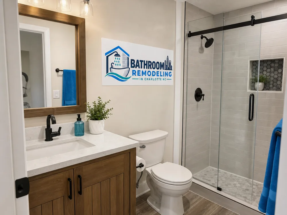 Bright guest bathroom remodel with modern vanity, updated flooring, toilet, and accessories